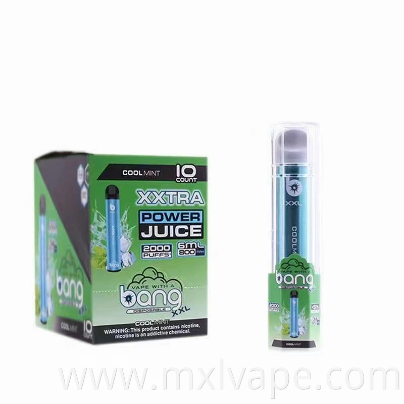 Disposable Pod 2000 Puffs Bang XXL with 24 Flavors Electronic Cigarette